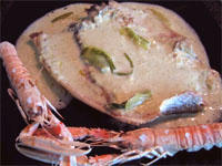 Lubina al cava con salsa de ajos tiernos