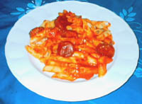 Macarrones con chorizo