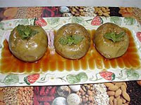 Manzanas al ron y azúcar morena