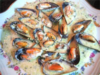 Mejillones a la salsa de yogur