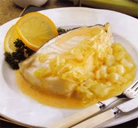 Mero con salsa de limón  