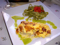 Mero con salsa holandesa y huevas de salmón