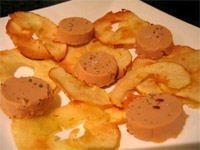 Mi-cuit de foie con chips de manzana