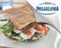 Milhojas de solomillo y Philadelphia