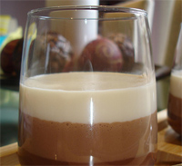 Mousse de chocolate blanco y negro