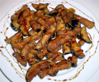 Palos de berenjena con miel