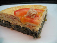 Pastel de tortilla dos colores