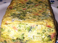 Pastel ligero de verduras