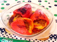 Pimientos rellenos con carne y verduras