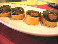 Pincho de foie con pimiento