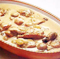 Pollo a la crema