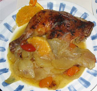 Pollo a la naranja