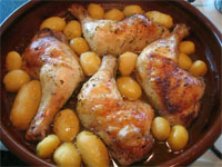 Pollo al horno con patatas