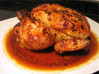 Pollo marinado al horno