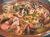 Pulpitos con ajo y perejil