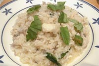 Risotto con bacalao fresco