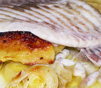 Rodaballo a la sidra.