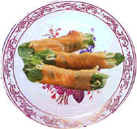 Rollito de salmón ahumado