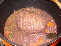 Roti de añojo al vino tinto 