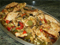 Solomillo de pavo con verduritas