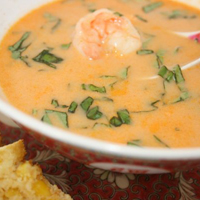 Sopa de gambas a la crema