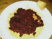Spaghettini a la amatriciana