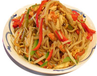 Tallarines fritos al estilo de Szechuan