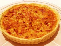 Tarta de cebollas y queso