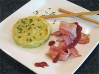 Timbal de Roquefort con patatas y manzana