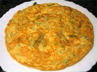 Tortilla de espárragos silvestres