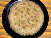 Tortilla vegana de espárragos verdes 