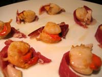 Vieiras al aceite de jamón